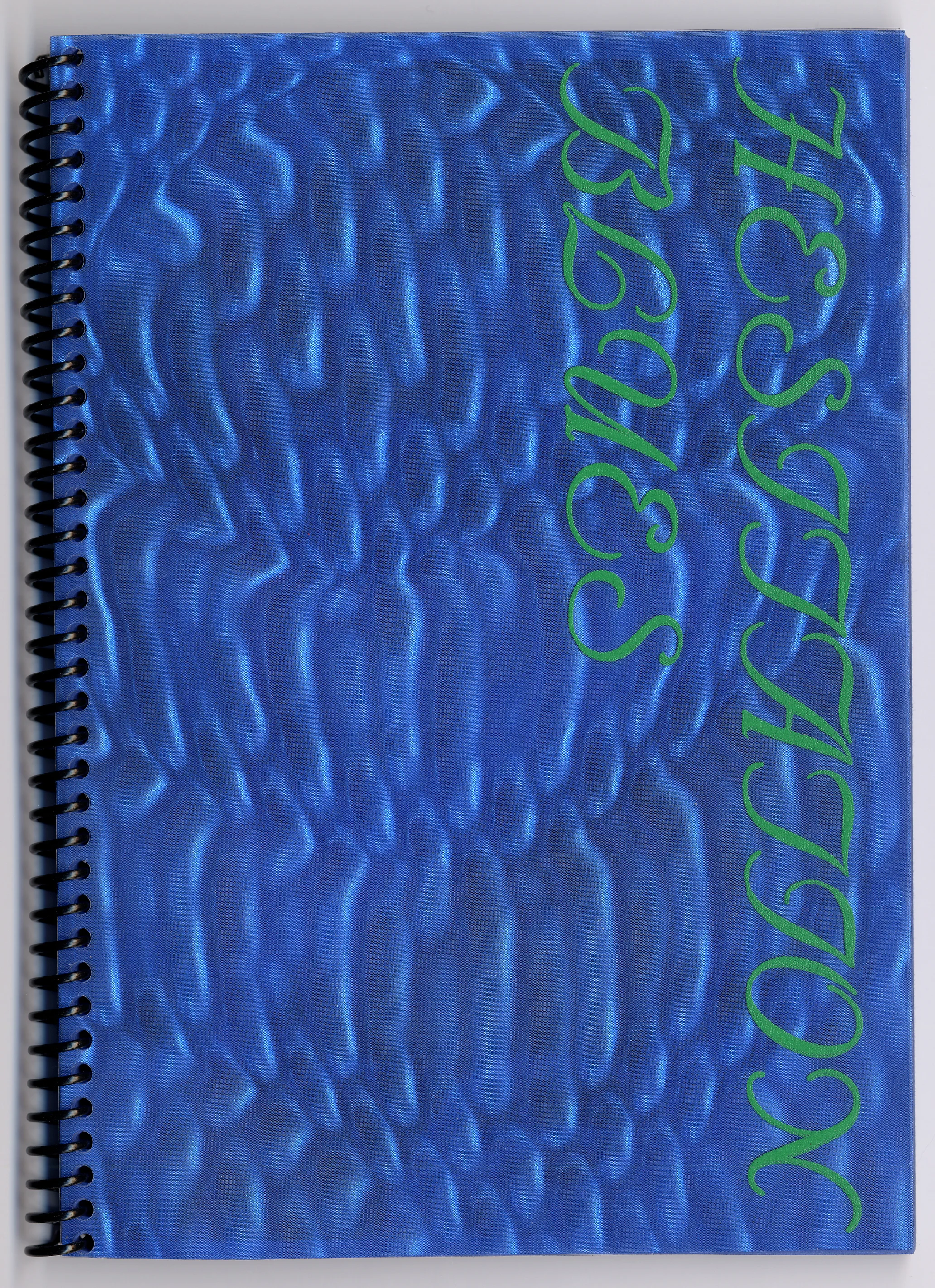   Screen printed  Lenticular cover —2   Open edition   70pp, coil bound  22.86 cm ×  15.875 cm, 9″ × 6.25″   Published by FIST  