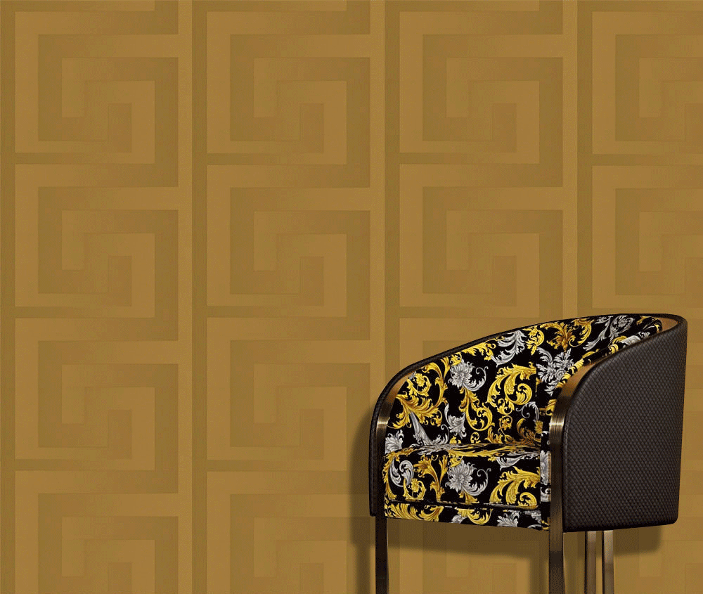 Versace Greek Key Gold Wallpaper 935232