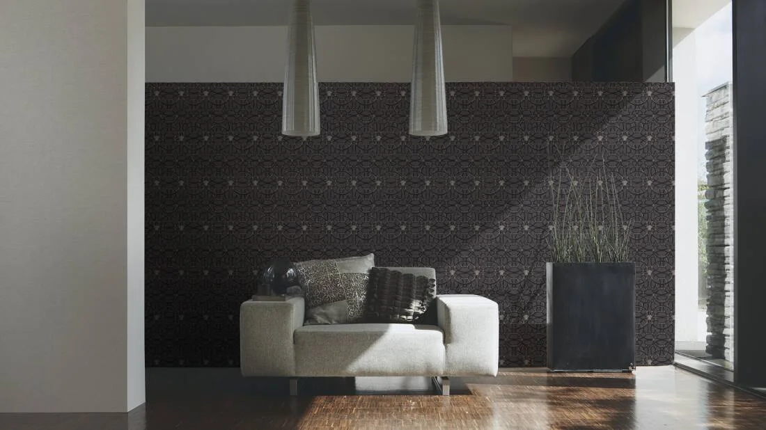 Versace IV - La Scala Del Palazzo Black & Silver Wallpaper 370494
