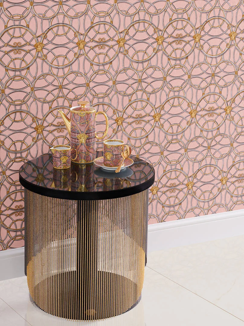 Versace IV - La Scala Del Palazzo Pink Wallpaper 370496
