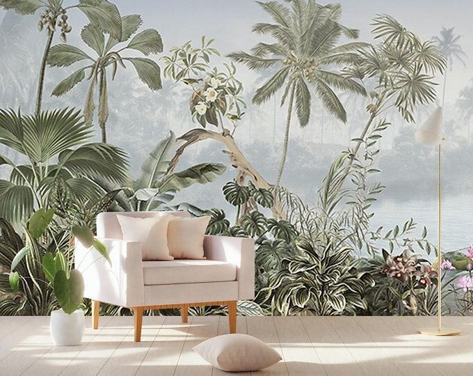Image : Etsy, Tropical Mural {source}