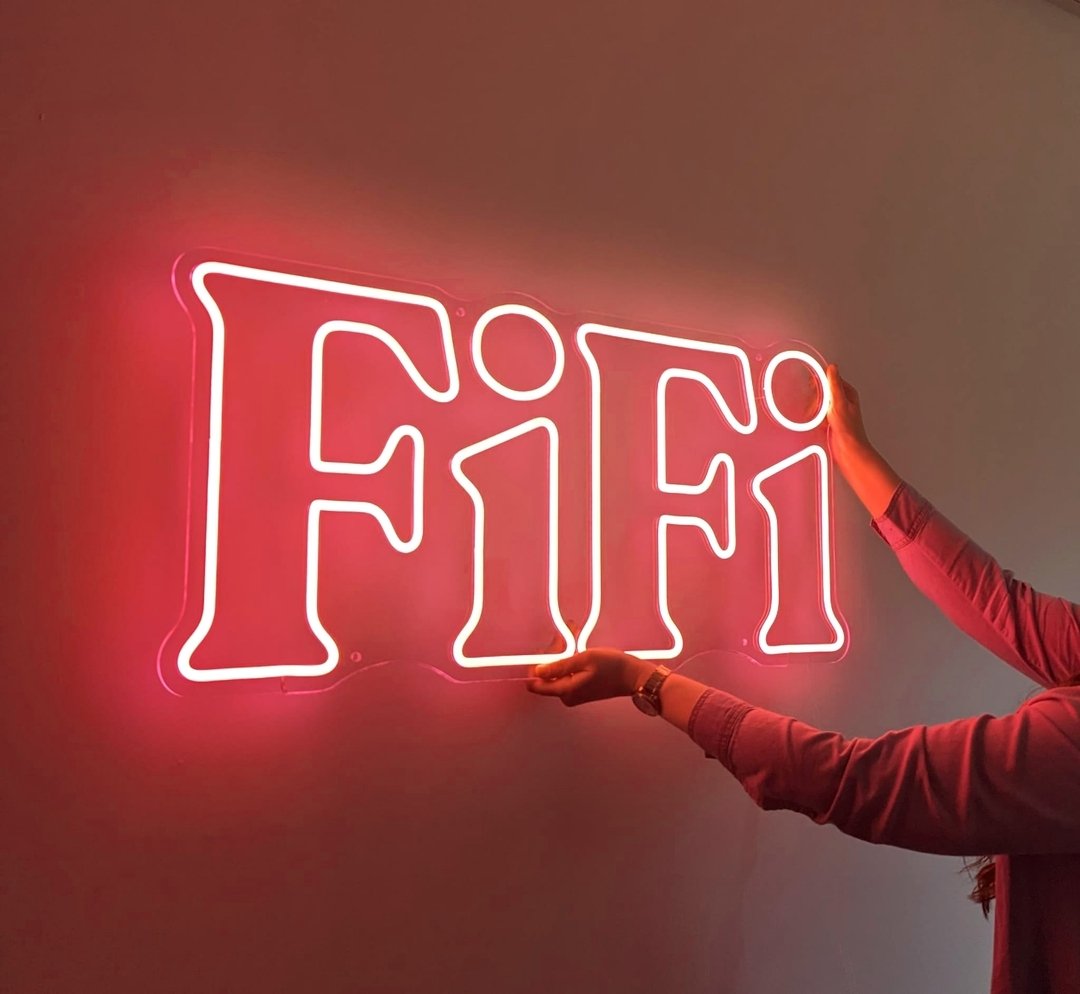 🌪️ After a whirlwind few months, we've relocated FiFi HQ to Warwick!

✨ Say hello to our vibrant new studio, complete with the perfect finishing touch - our custom neon by @littlerae_neonsigns! 💡