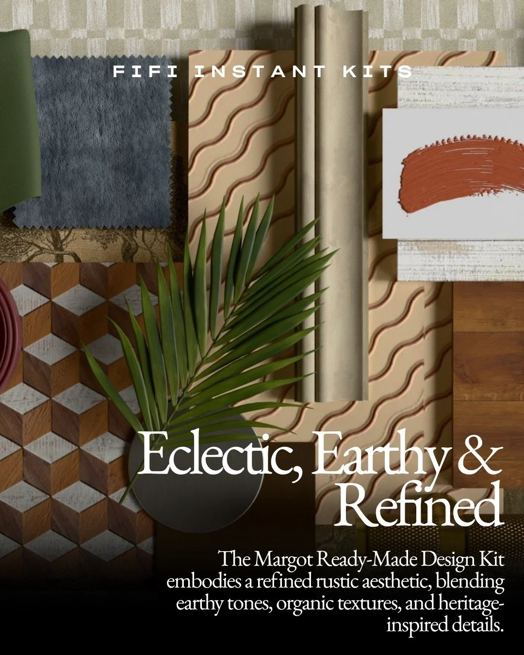 A refined rustic retreat. 🧡✨

Meet Margot, our Ready-Made Design Kit, designed to bring a touch of countryside charm to contemporary hospitality spaces.

Margot blends earthy tones, organic textures, and heritage-inspired details to create interiors