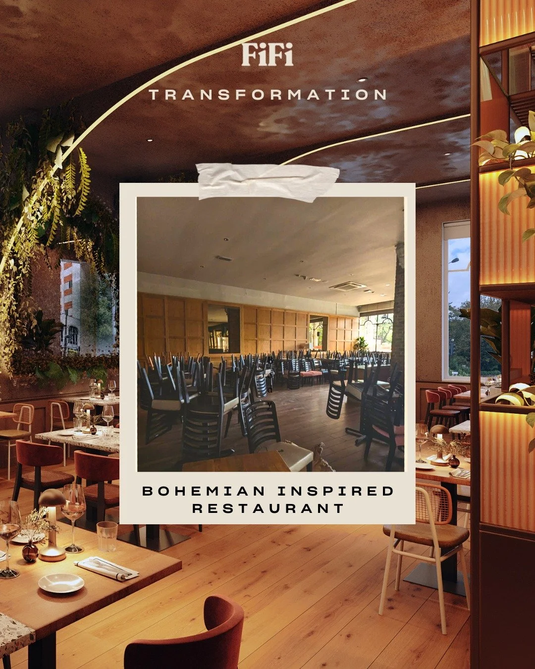 That&rsquo;s what you call a transformation 🙌🏼💫

This once-tired, oversized space has been completely reimagined into a bohemian-inspired restaurant that feels warm, welcoming, and full of personality. 

While the building's original character has