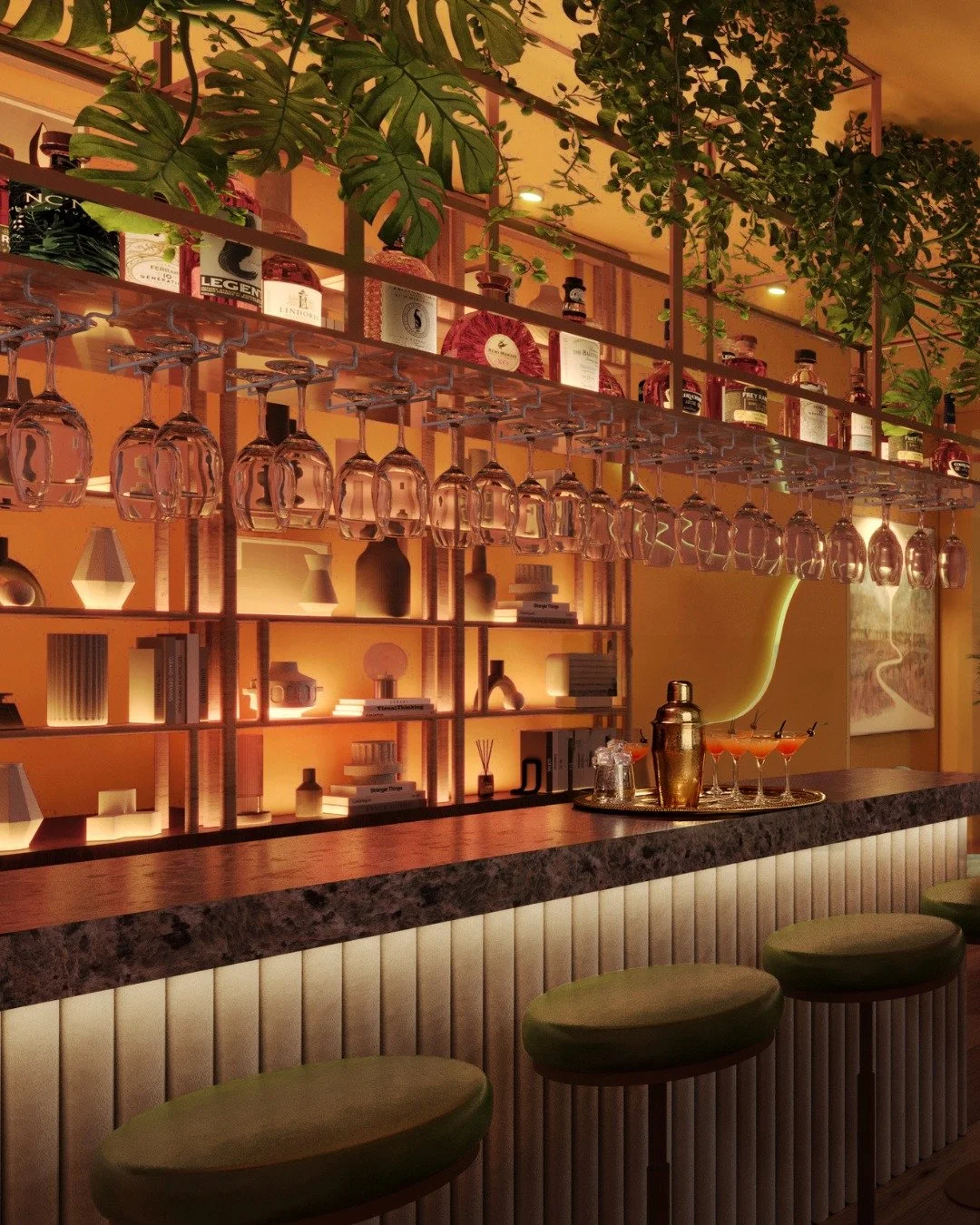 Warm, intimate and a little cocooning. ✨

Tucked alongside the main dining space of a fiery Thai restaurant, our brief for this bar project was to create a softer, moodier counterpoint to the dining room, whilst still reflecting the warmth, spice and