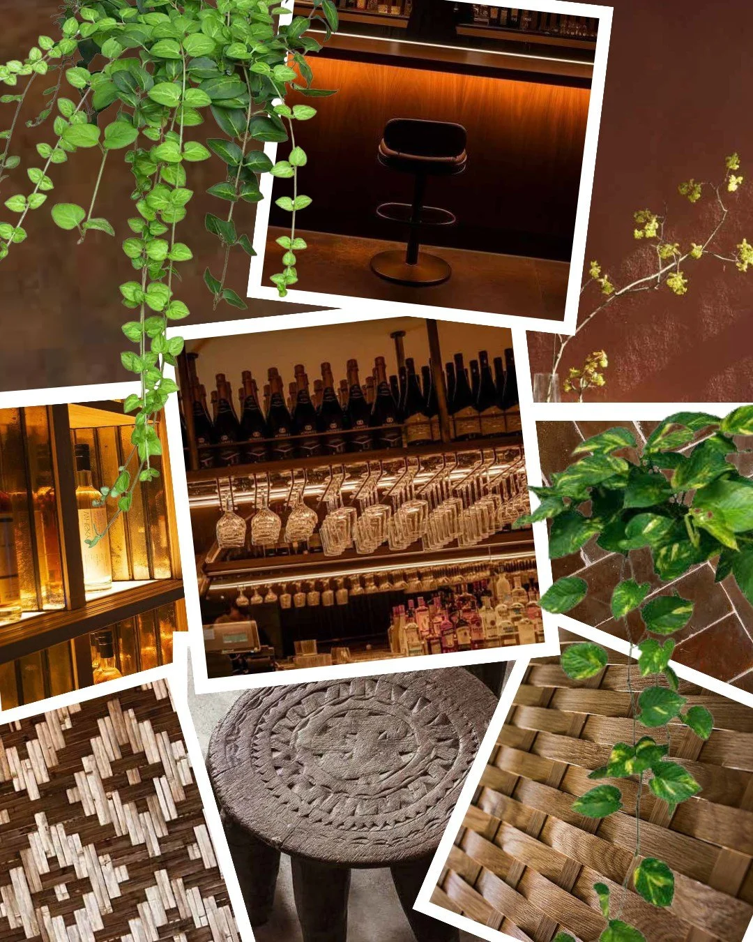 Let the textures do the talking. 🌿🪵

For this Thai restaurant concept, our brief was to create something warm, encapsulating and full of natural textures.

We started with a base palette of terracotta, hessian, and rich chocolate, then layered in l