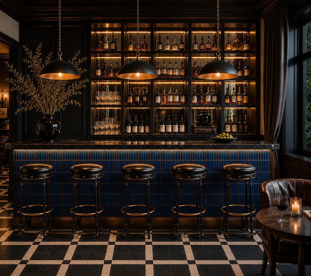 Designing a Basement Bar: Inside Our Dark and Moody Hotel Concept