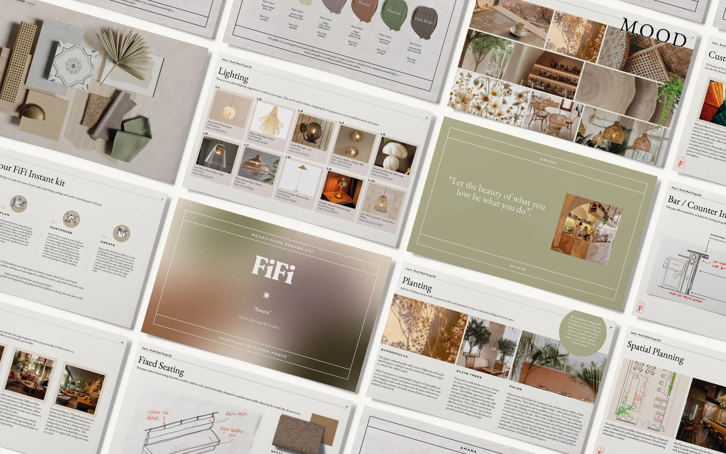 Downloadable interior design kit for restaurants and cafés – create a serene and stylish space with Amara