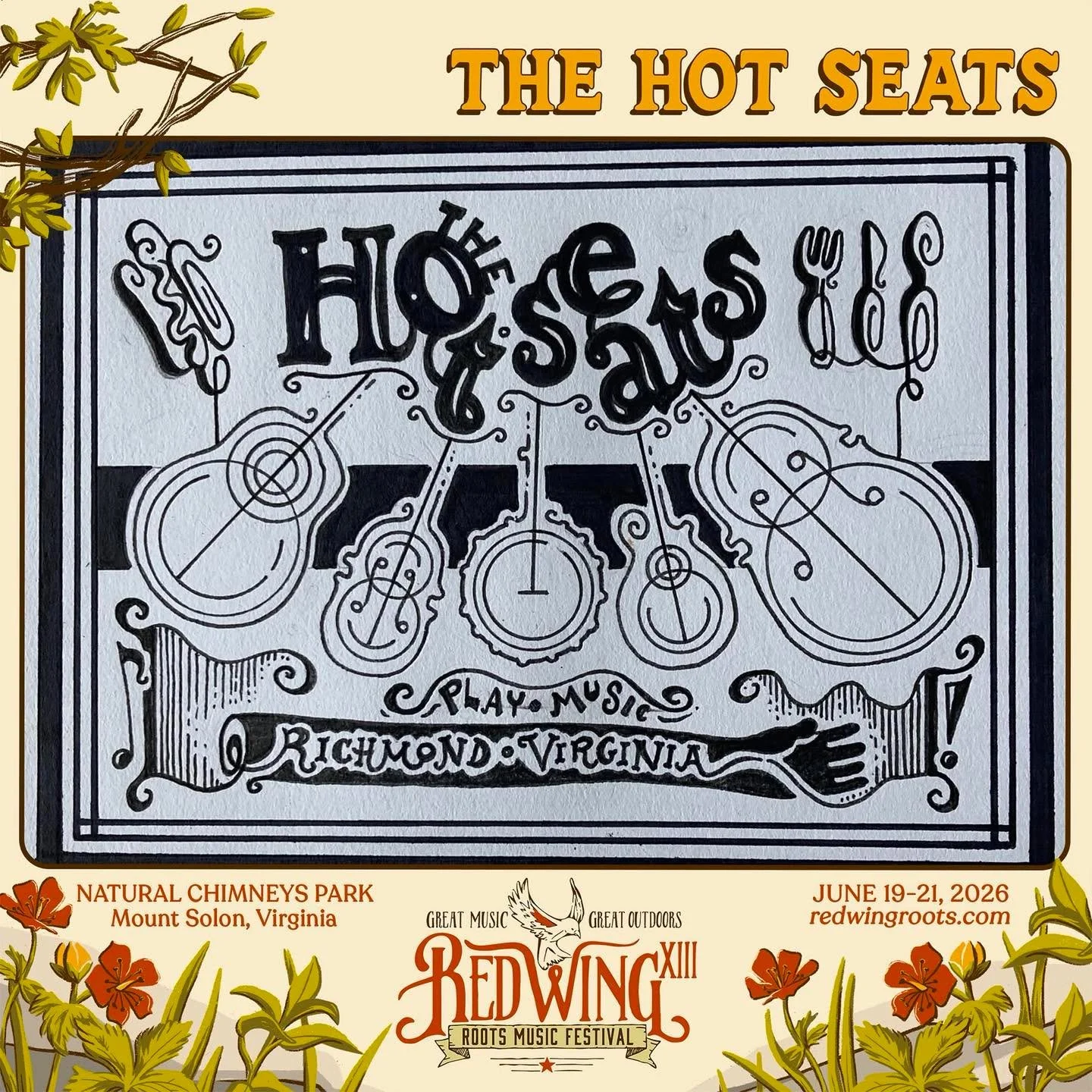 Look who&rsquo;s back! Ten years since our last appearance, we are excited to come back to redwingroots in 2026! So many great acts (Entran d&rsquo;Air! The Beths!! Rubblebucket!!!Us!!!!)

We play Saturday night at 8:45 on the Hill Stage!