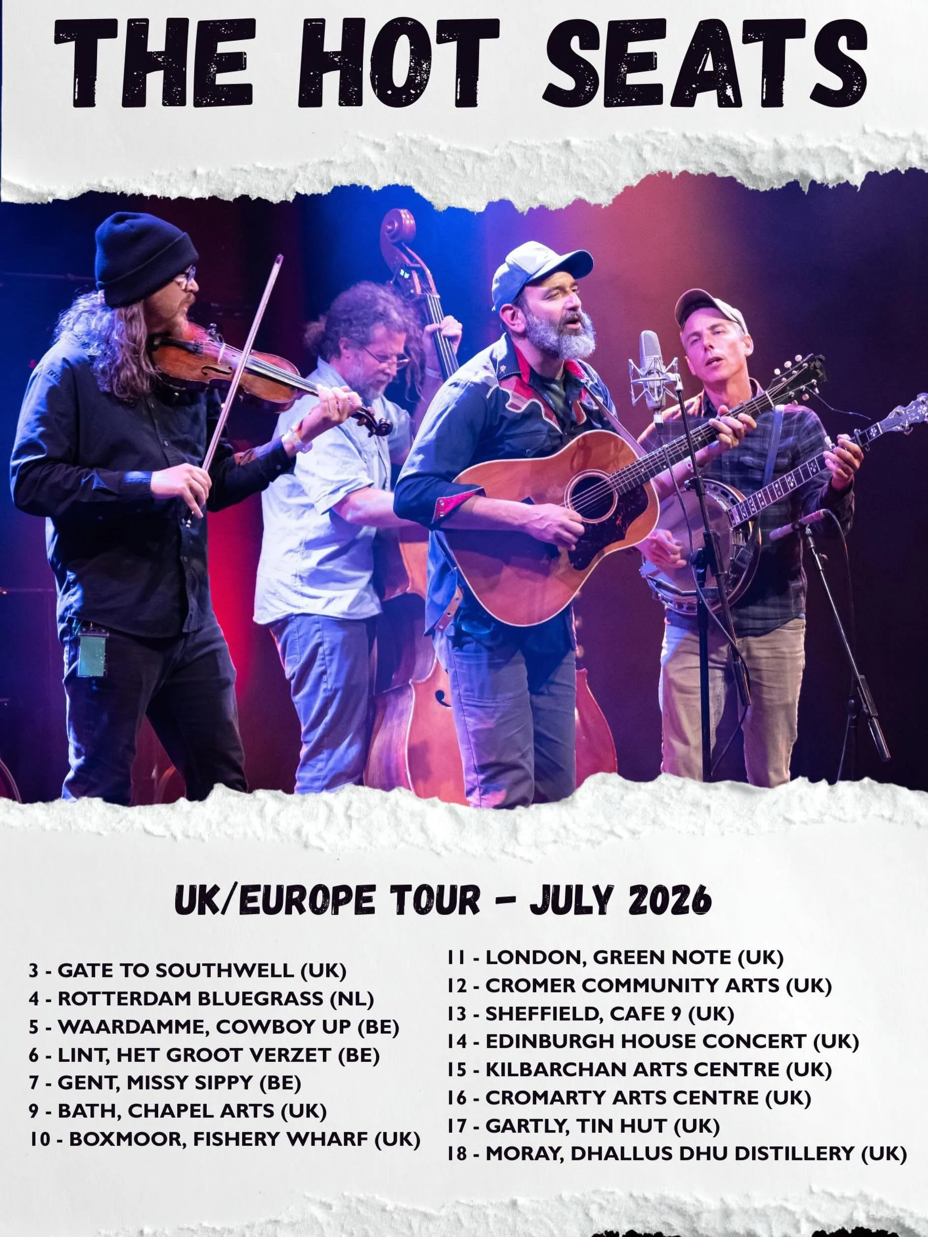 Europe, England, and Scotland&hellip;.here we come! 

Excited to return to some old haunts and find some new spots to haunt! 

All tickets and links available through our bio!

#gatetosouthwell #rotterdambluegrassfestival #thehotseats #summertour #va