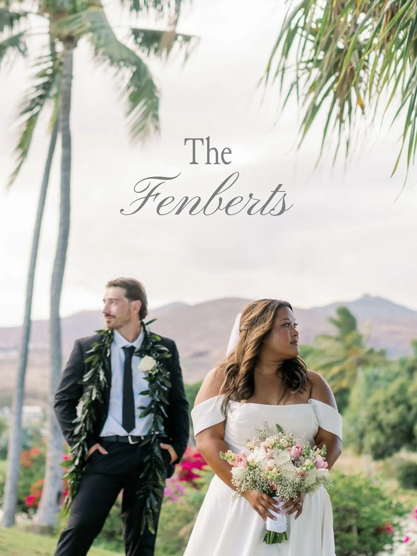 The Fenberts got married last week in the beautiful island of Oahu, Hawaii accompanied by their closest family and friends. They managed to graduate law school, move to a new state, and travel to multiple European countries then fly to the island to 