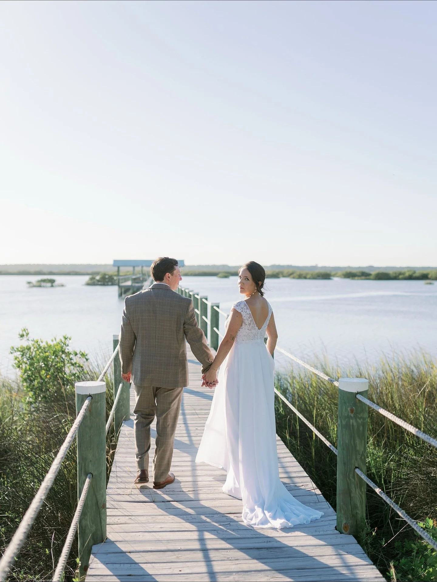 The Furrows ✨ | After about a year of being married, Alexis + Brian celebrated their marriage in Palm coast with their closest family and friends at a private airbnb. Views of a beautiful Florida sunset, they danced and party the night away with musi