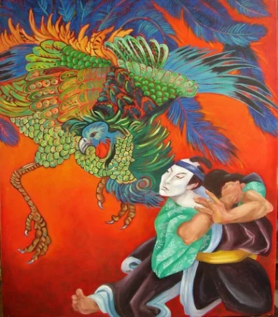 Samurai with Phoenix