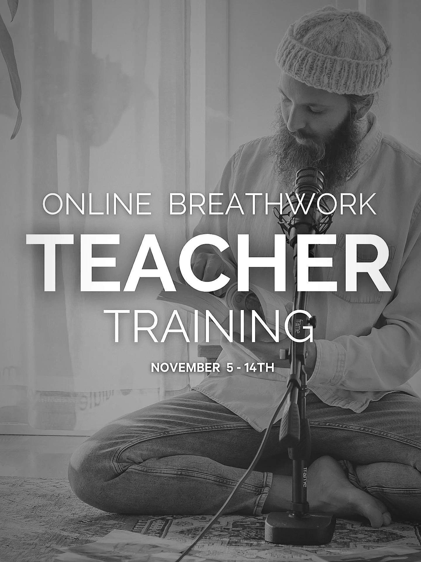 Awaken the healer within, in our 100 hour pranayama based, breathwork teacher training course. 

November 5&mdash;14th, 2025. 

Whether you&rsquo;re a wellness advocate, physician, yoga teacher, meditator, RMT, therapist, or educator &mdash; this tra
