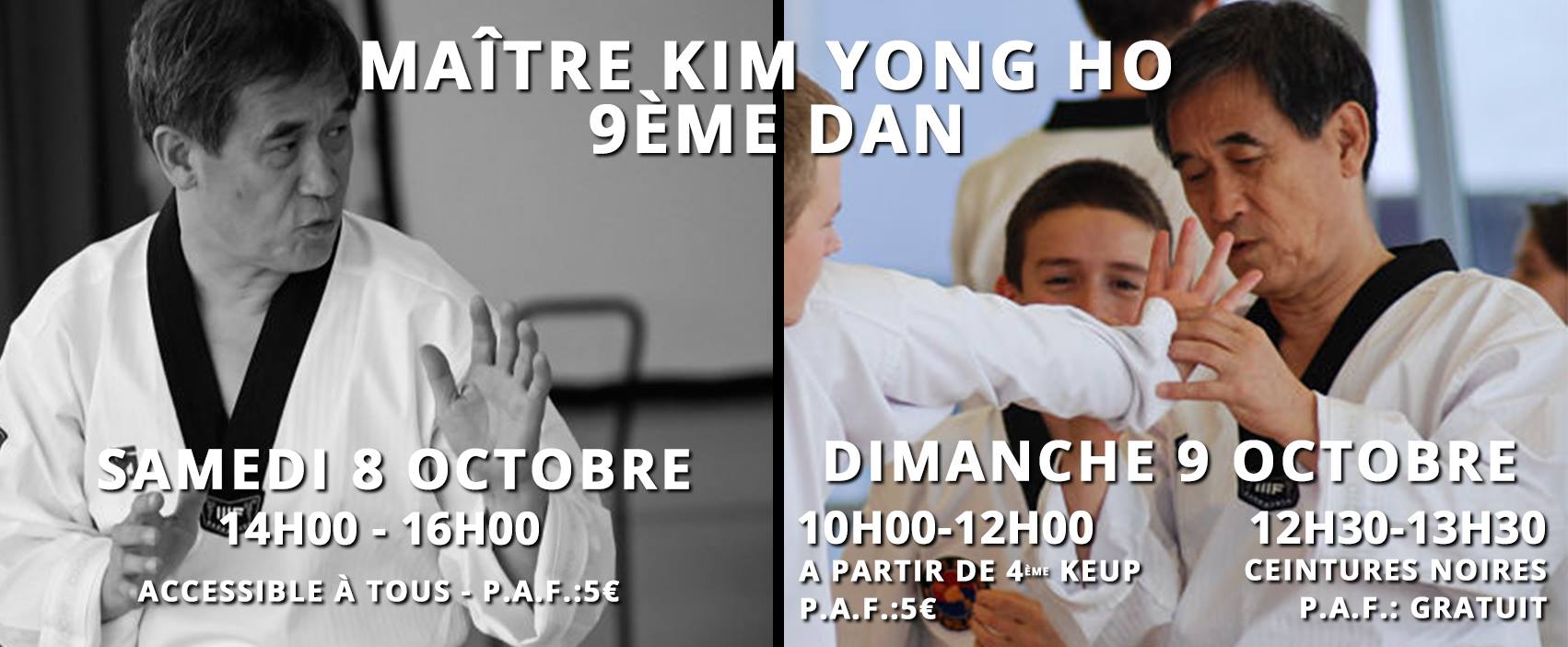 Stage exeptionnel – Maître Kim Yong Ho 9ème dan