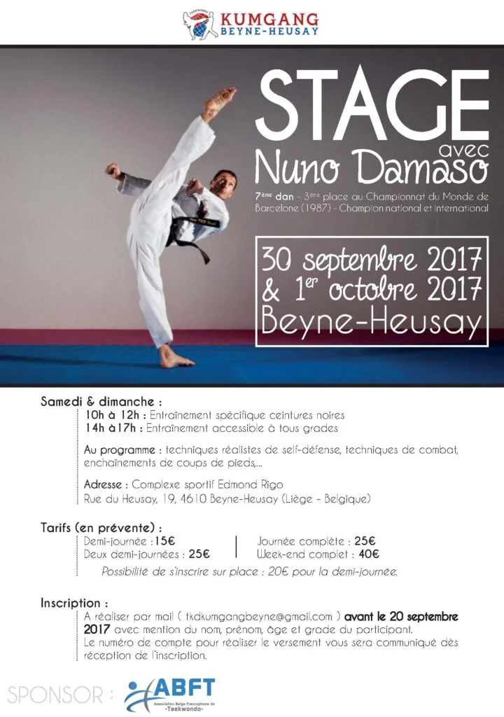 [BEYNE-HEUSAY] Stage avec Maître Damaso