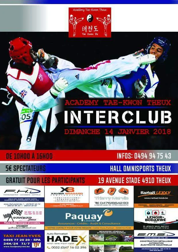 INTERCLUB ACADEMY TAE-KWON THEUX 14/01/2018