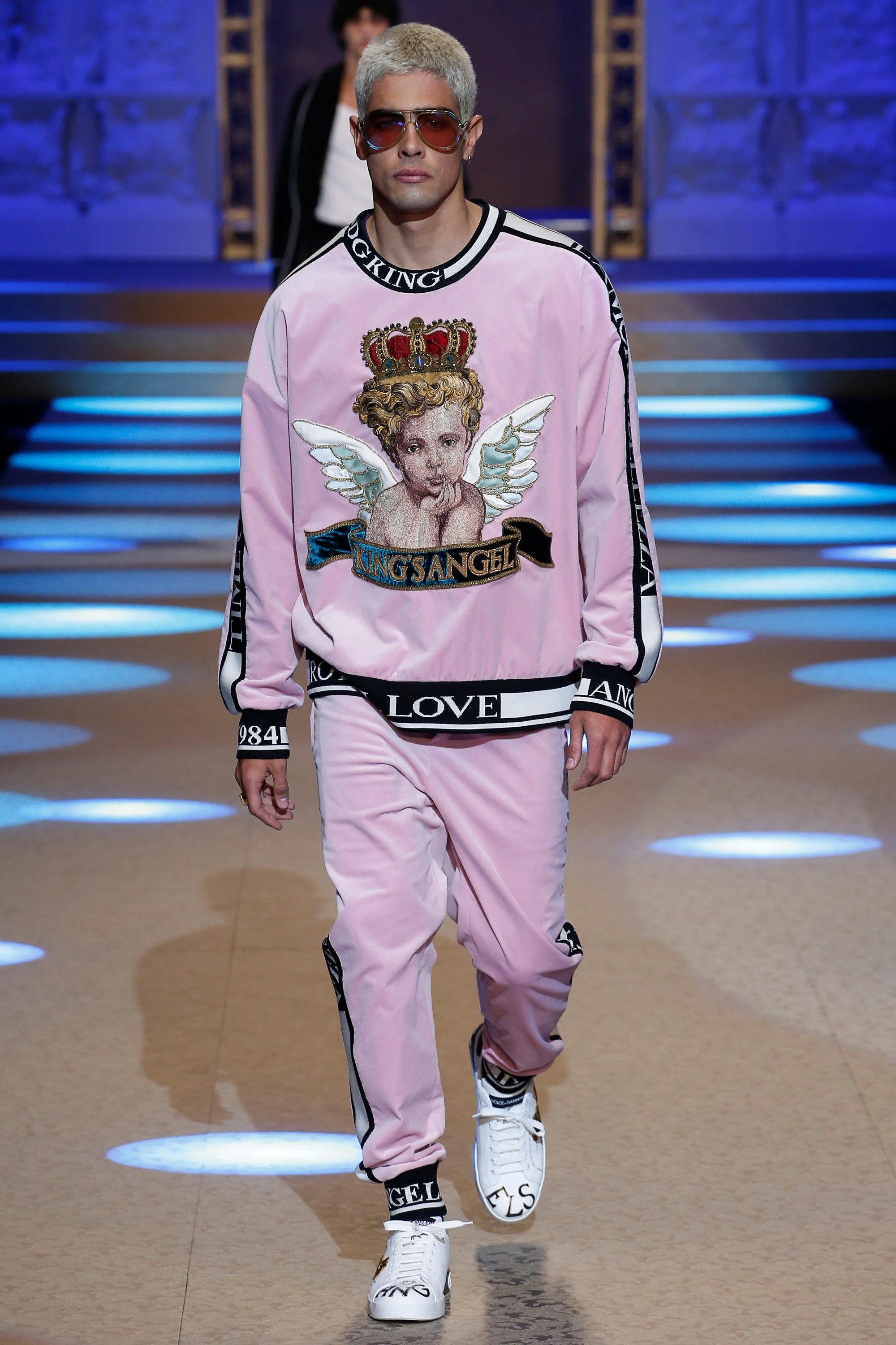 Short Dolce & Gabbana Angels And King Graffiti – Imprimé Runway – Taille 50 – Occasion Très Bon état