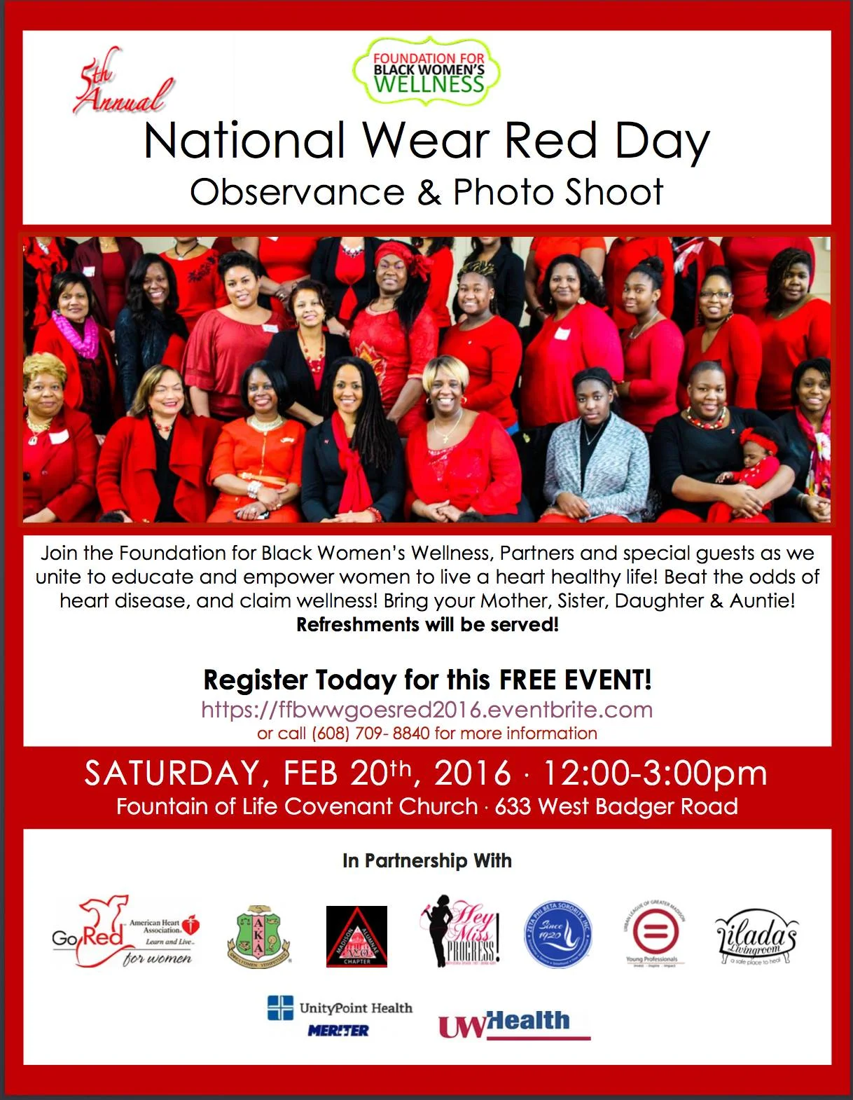 5th Annual National Wear Red Day Observance & Photo Shoot