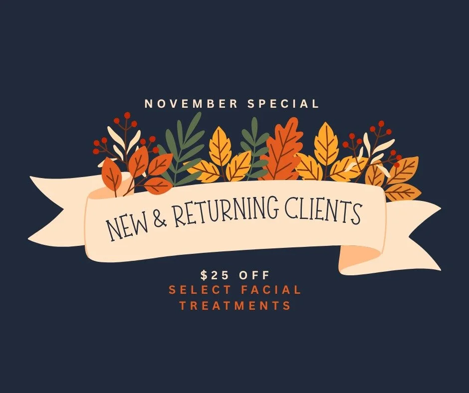✨ Refresh Your Skin This November at DERMASPACE ✨

As the weather shifts, it&rsquo;s the perfect time to give your skin a boost.

For the month of November, new and returning clients receive $25 off select facials &mdash; including our Signature Ider