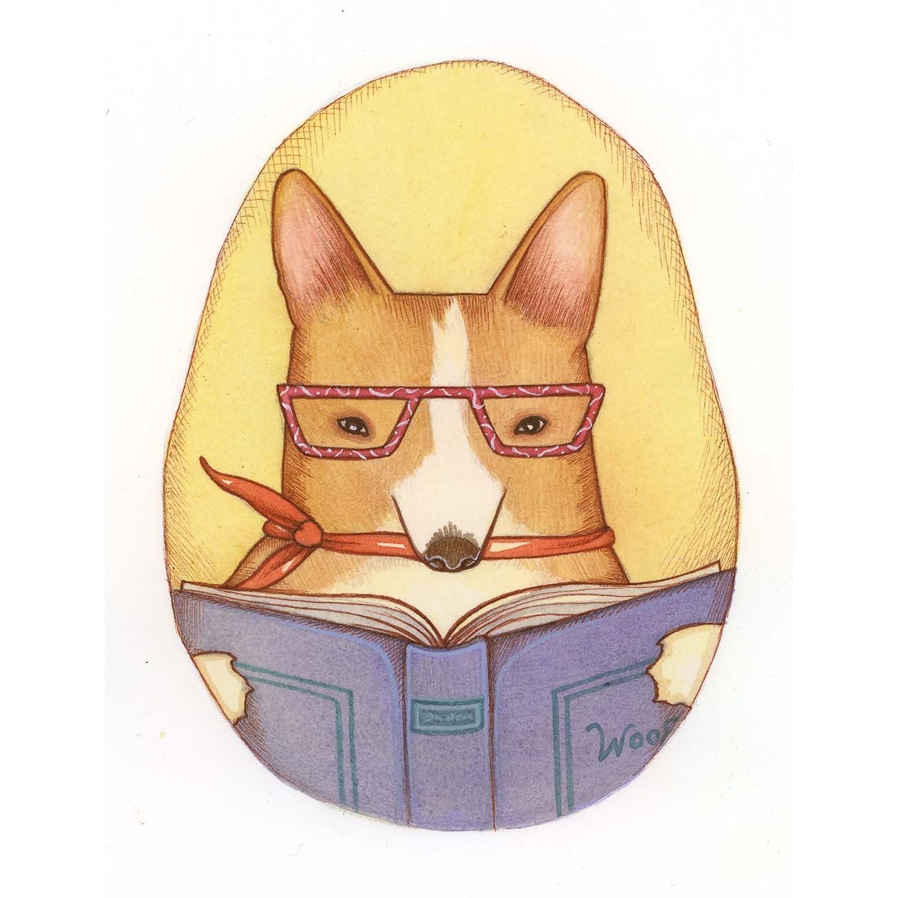 Literary Dog giclée print