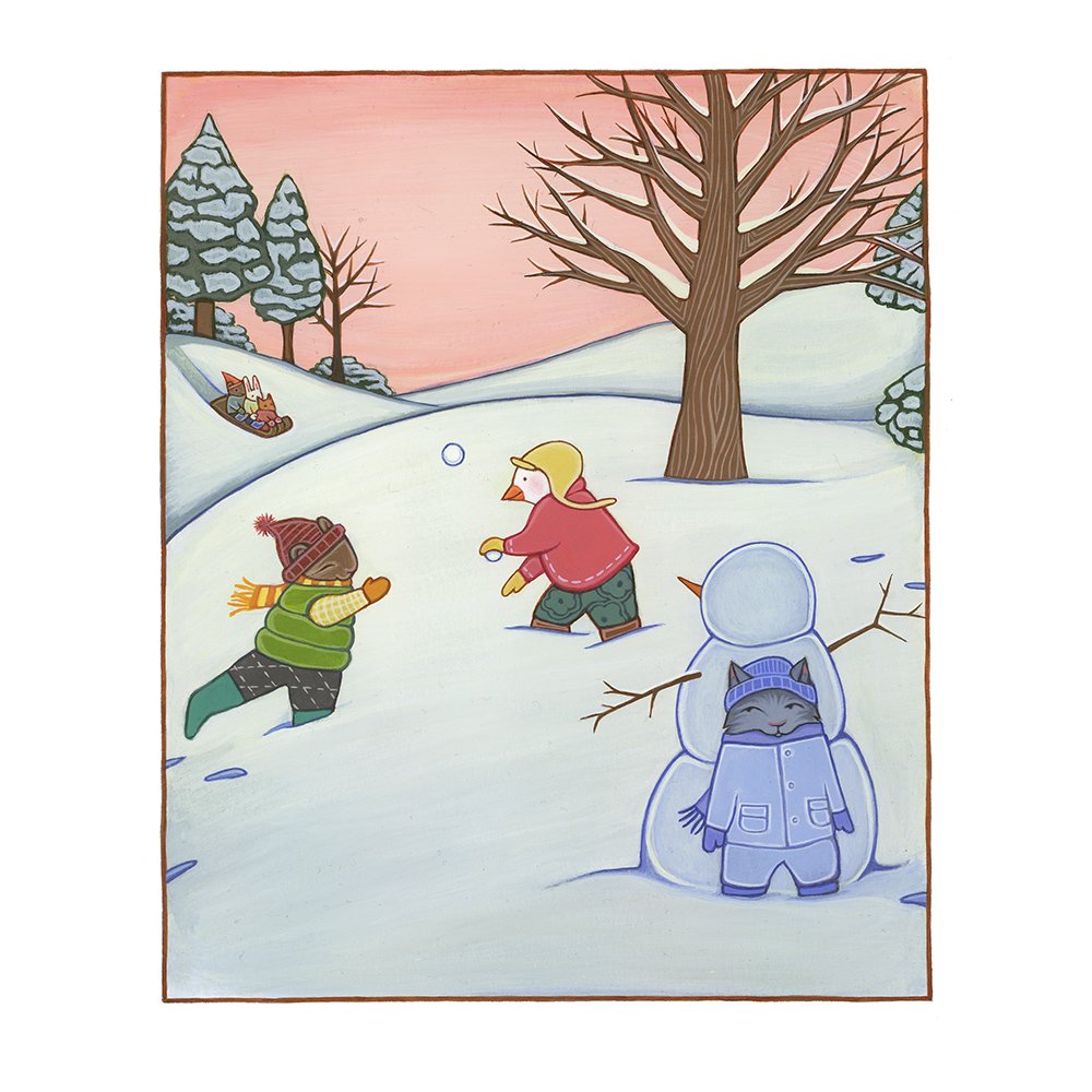 Desmond in the Snow giclée print