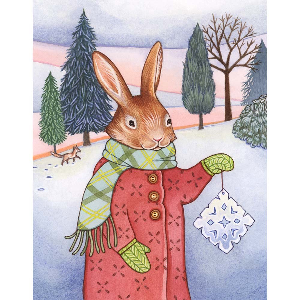 Bunny in the Snow giclée print