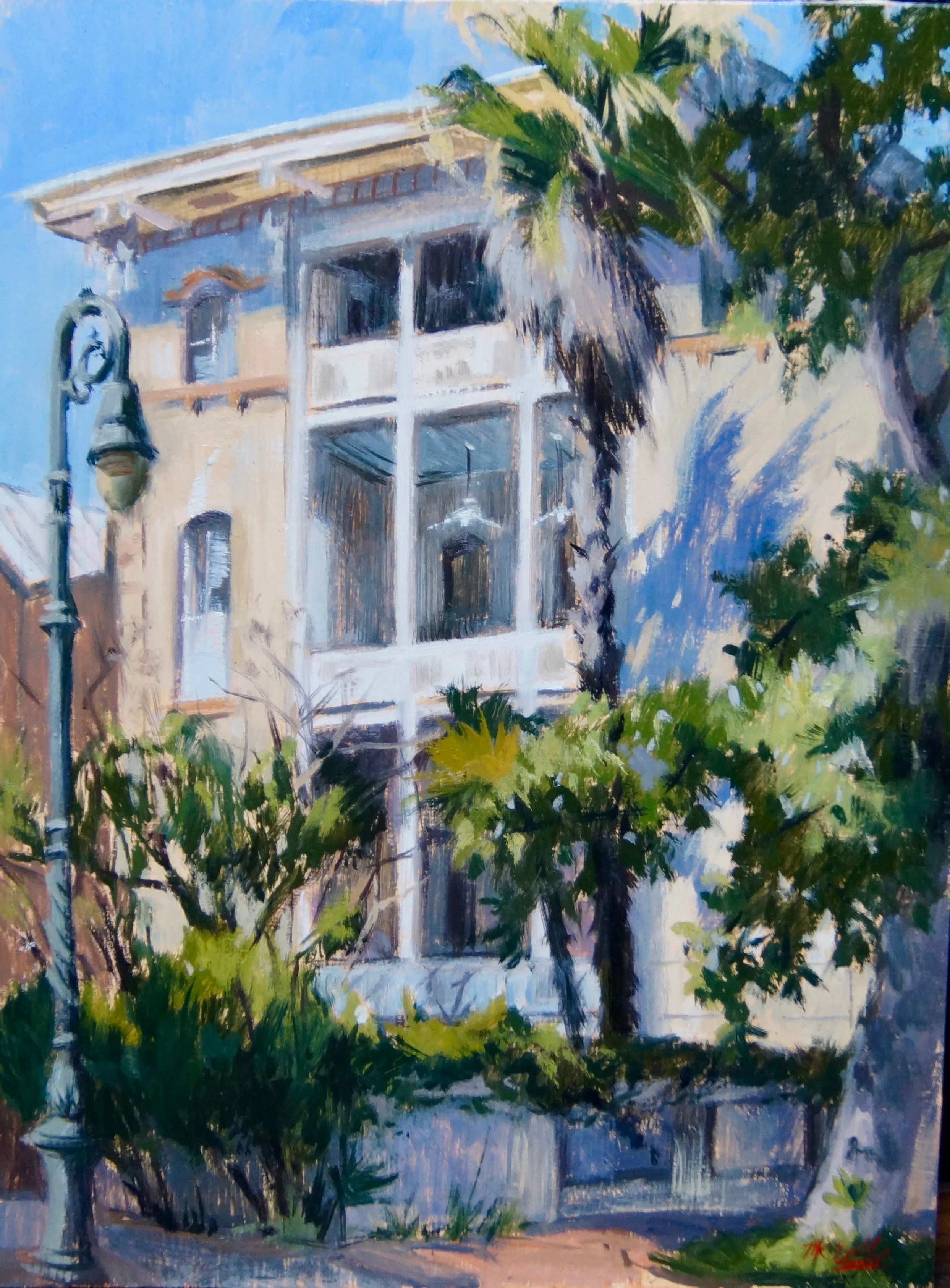 Alex Raskin Antiques, Savannah, Oil on Birch panel, 16 x 12", $1650