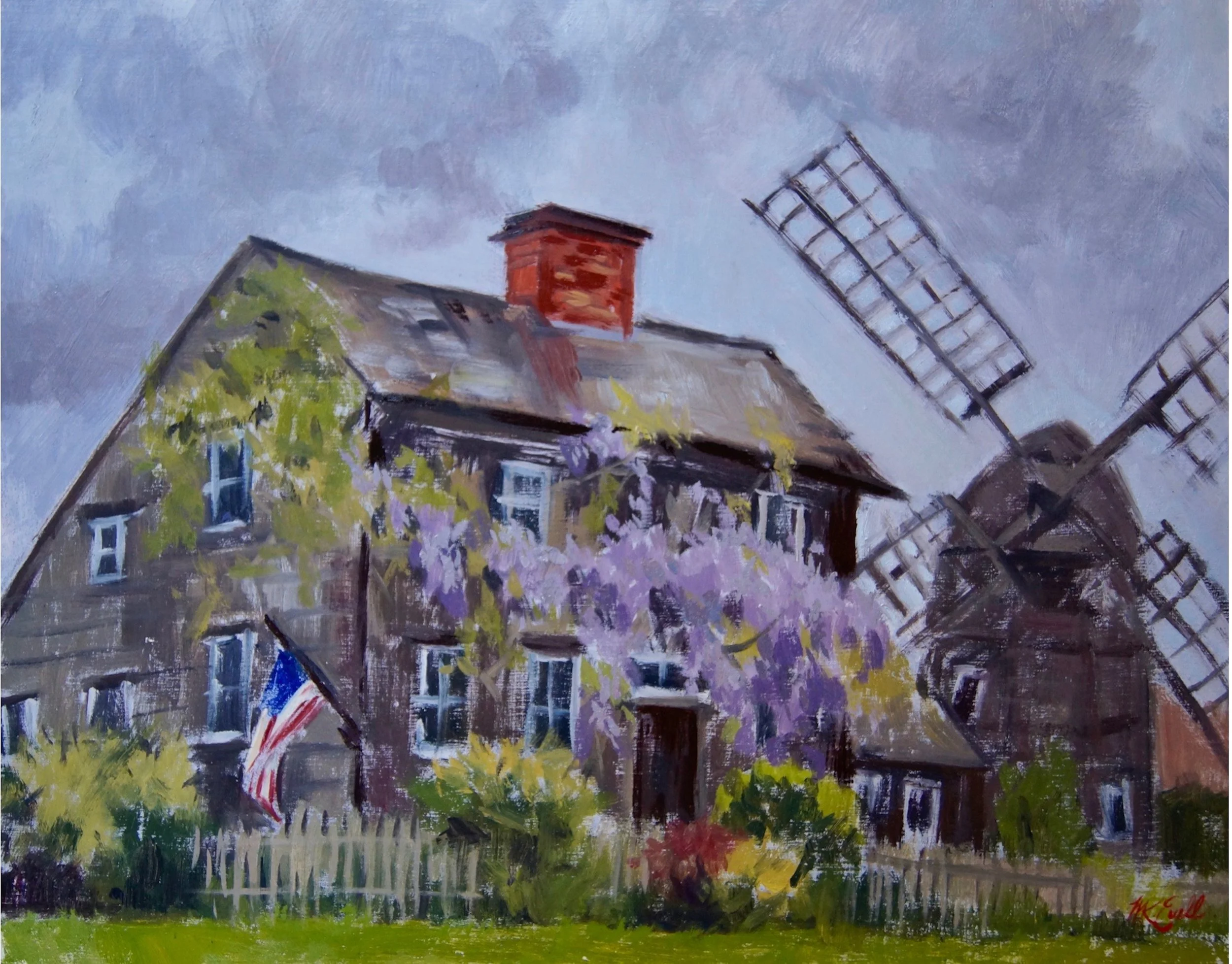'Home Sweet Home', East Hampton, Oil on Birch, 11 x 14"