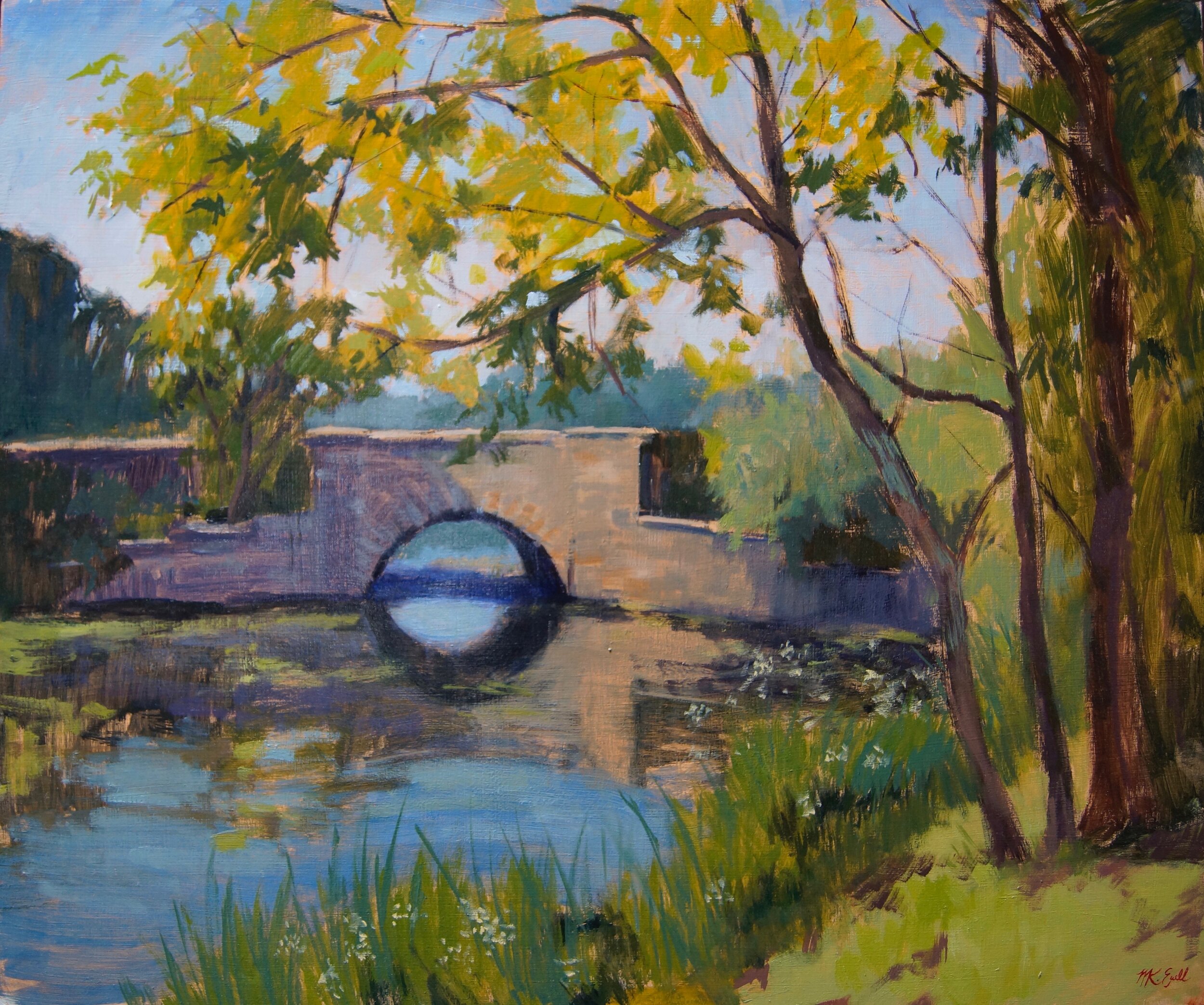 The Old Bridge, Oil on Birch, 20 x 24"