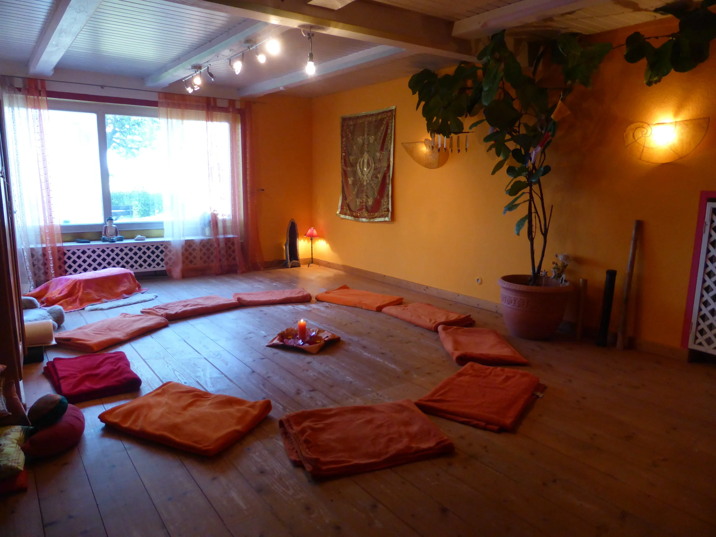 Early morning Pranayama and Asana practice 