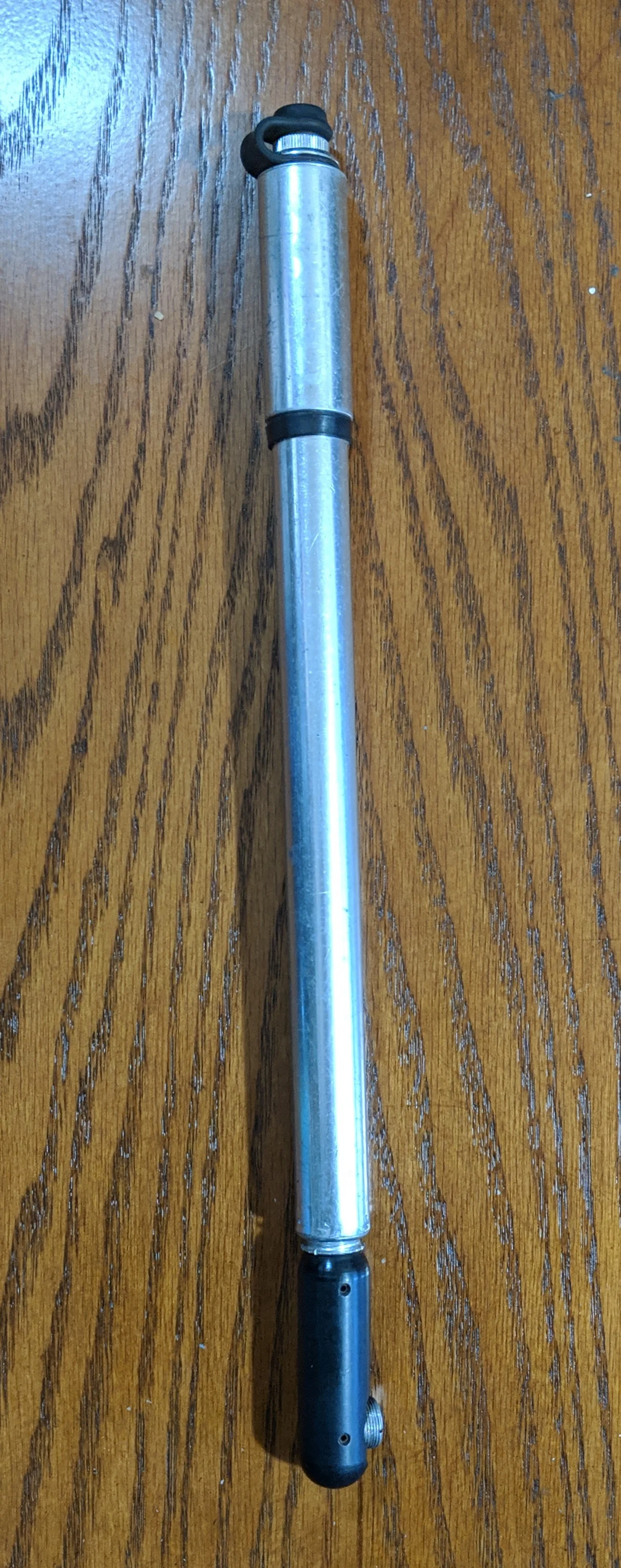 A small handle for an bike pump designed to make refilling tires more comfortable at higher pressures