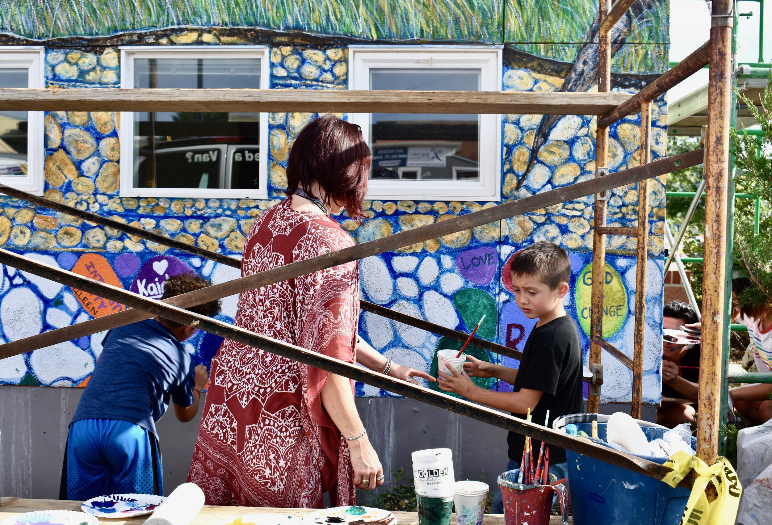 westview mural residents with kids .jpg