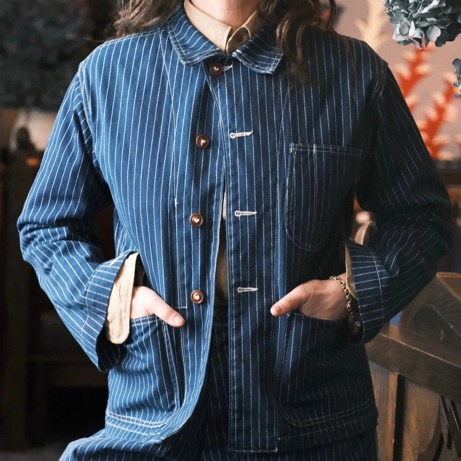 Henri Jacket Indigo Wabash