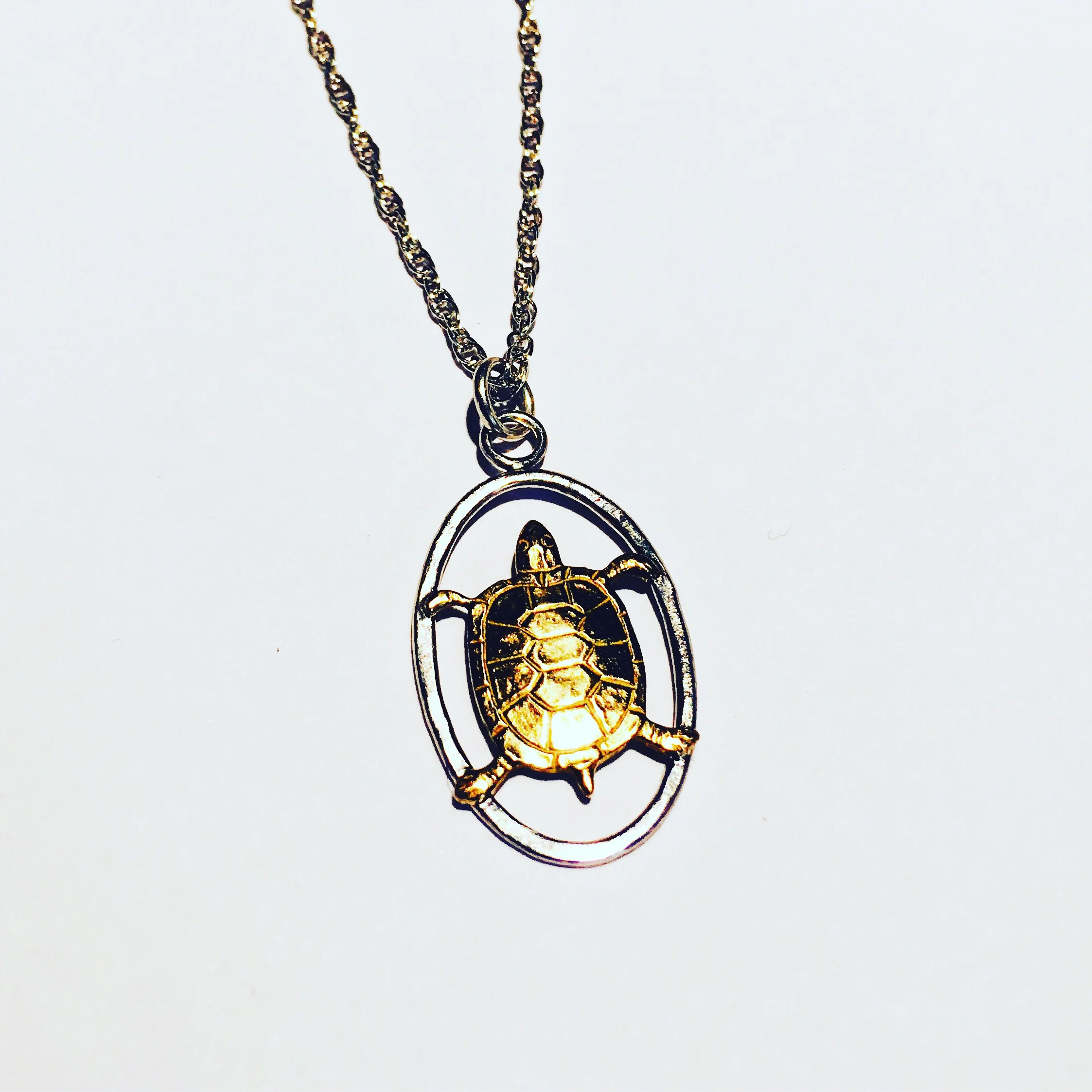 Turtle Pendant Necklace by Phyllis Lang