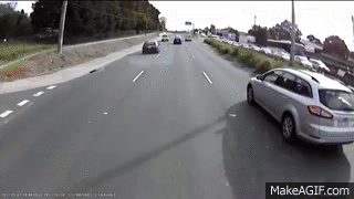 Change lane. Then indicate.