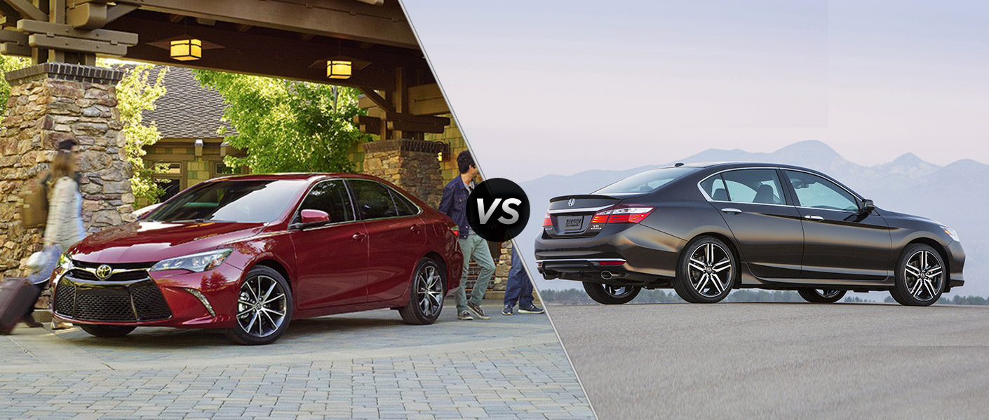 2016 Toyota Camry XSE and 2016 Honda Accord Touring (source: DealerFire)