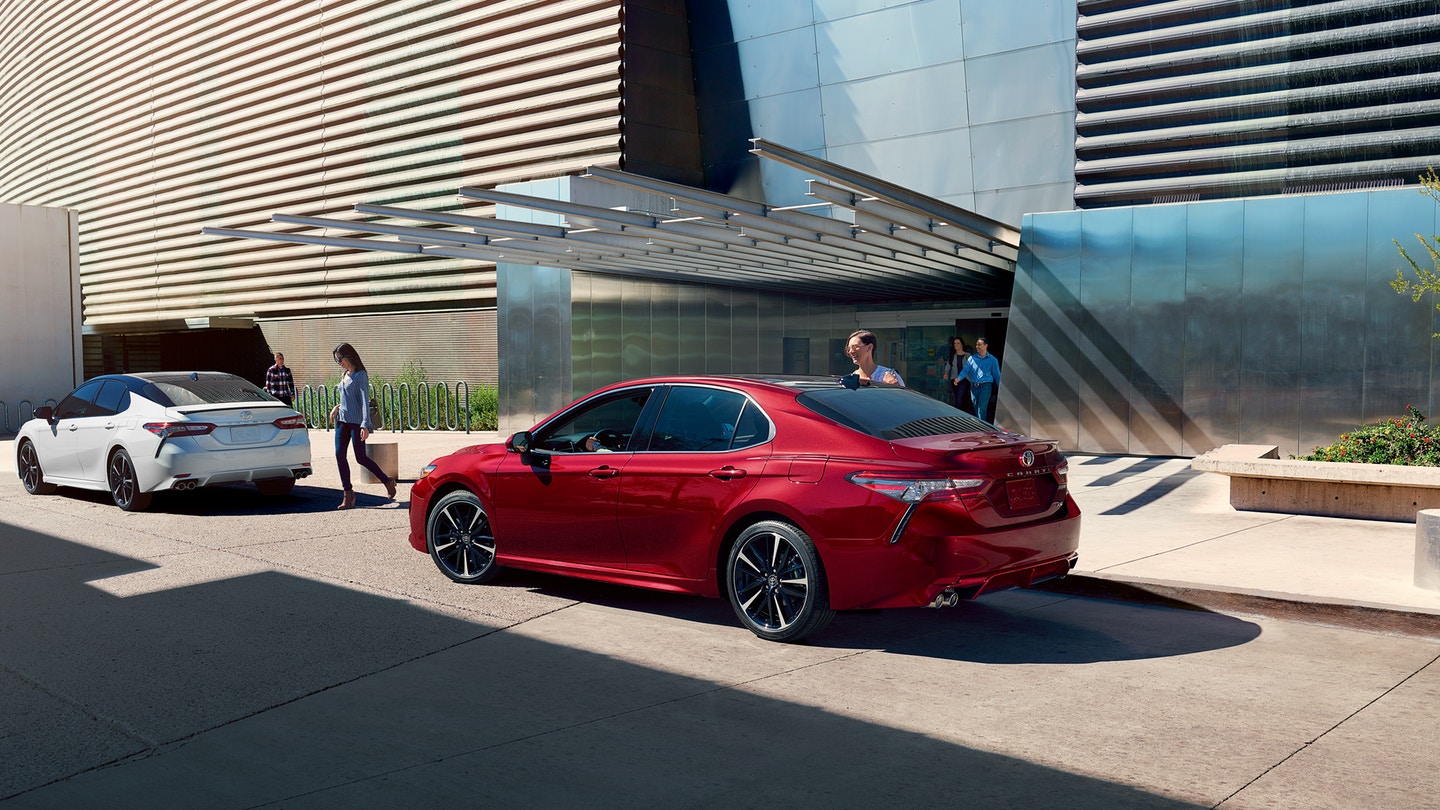 Gashes on the rear bumper are not Camry Dents, but rather faux air vents! (source: pressroom.toyota.com)