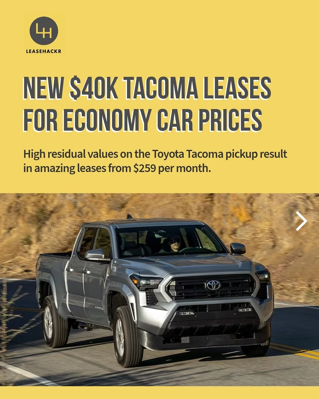 Here&rsquo;s why the math works 👇

When you lease, you&rsquo;re primarily paying for depreciation &mdash; the difference between what the vehicle costs new and what it&rsquo;s expected to be worth at lease-end (called the residual value).

The Toyot