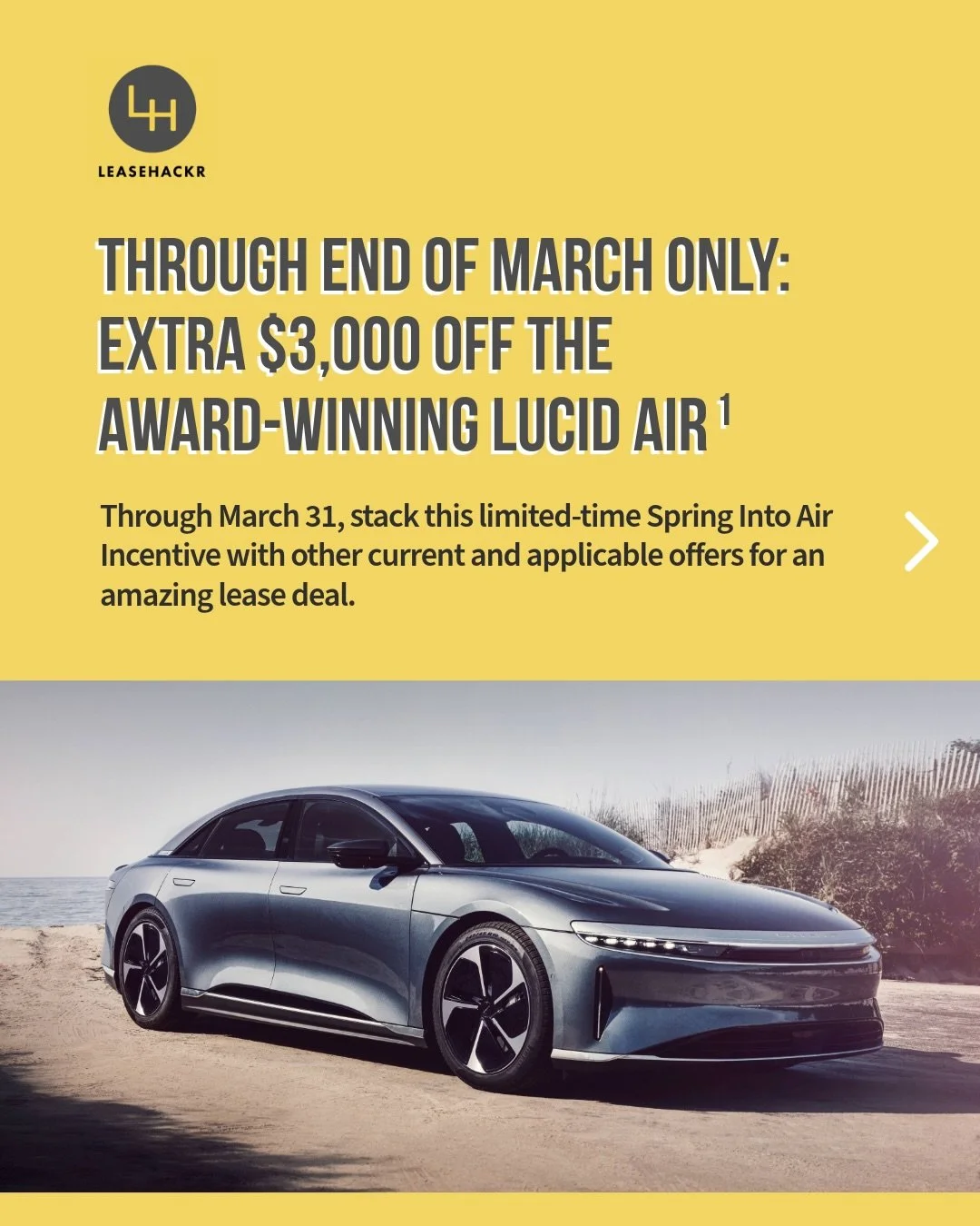 Deal alert! Lucid just dropped an extra $3,000 incentive on existing Air inventory, as the California-based EV maker aims to end the quarter strong.

To get this incentive, you must order an in-stock Air by March 31, 2026, and take delivery by March 