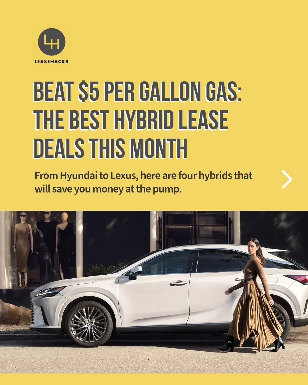 Gas prices now exceed $5/gal nationwide. 

If you&rsquo;re not ready for an EV but want to save on gas, here are four incredible hybrid or plug-in hybrid deals.

✅2026 Hyundai Elantra Hybrid
Prius rival for 30% less + 54 MPG
Pre-Negotiated Deals: fro