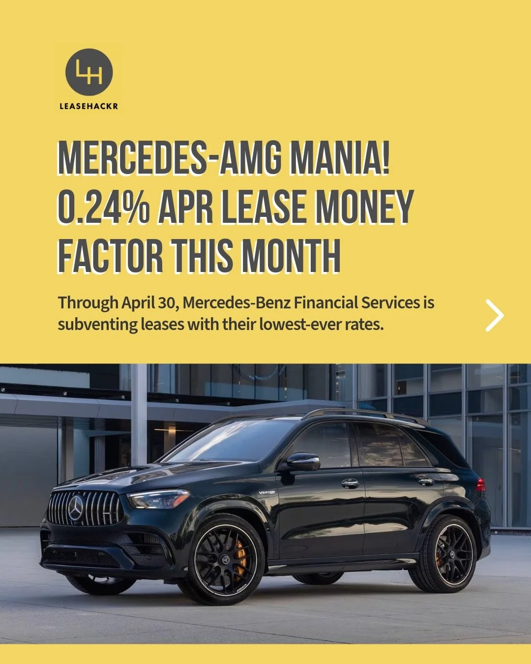 In a push to 400,000 annual US sales by 2030, Mercedes-Benz USA is heavily subventing lease rates this month, driving money factors to near-zero across much of the lineup.

Even AMG models are included, with buy rates as low as .00010 (0.24% APR), ve