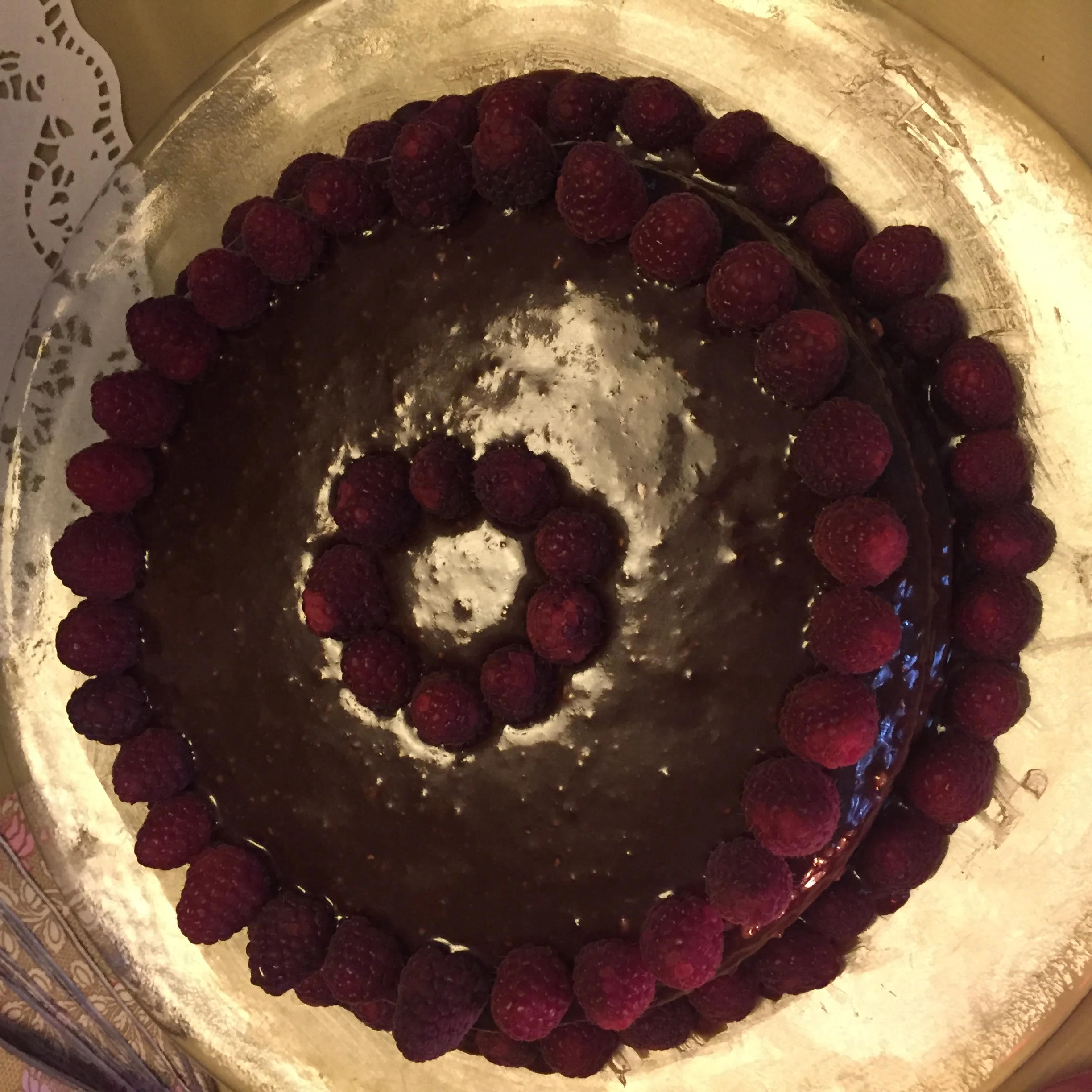 Gluten Free chocolate raspberry cake