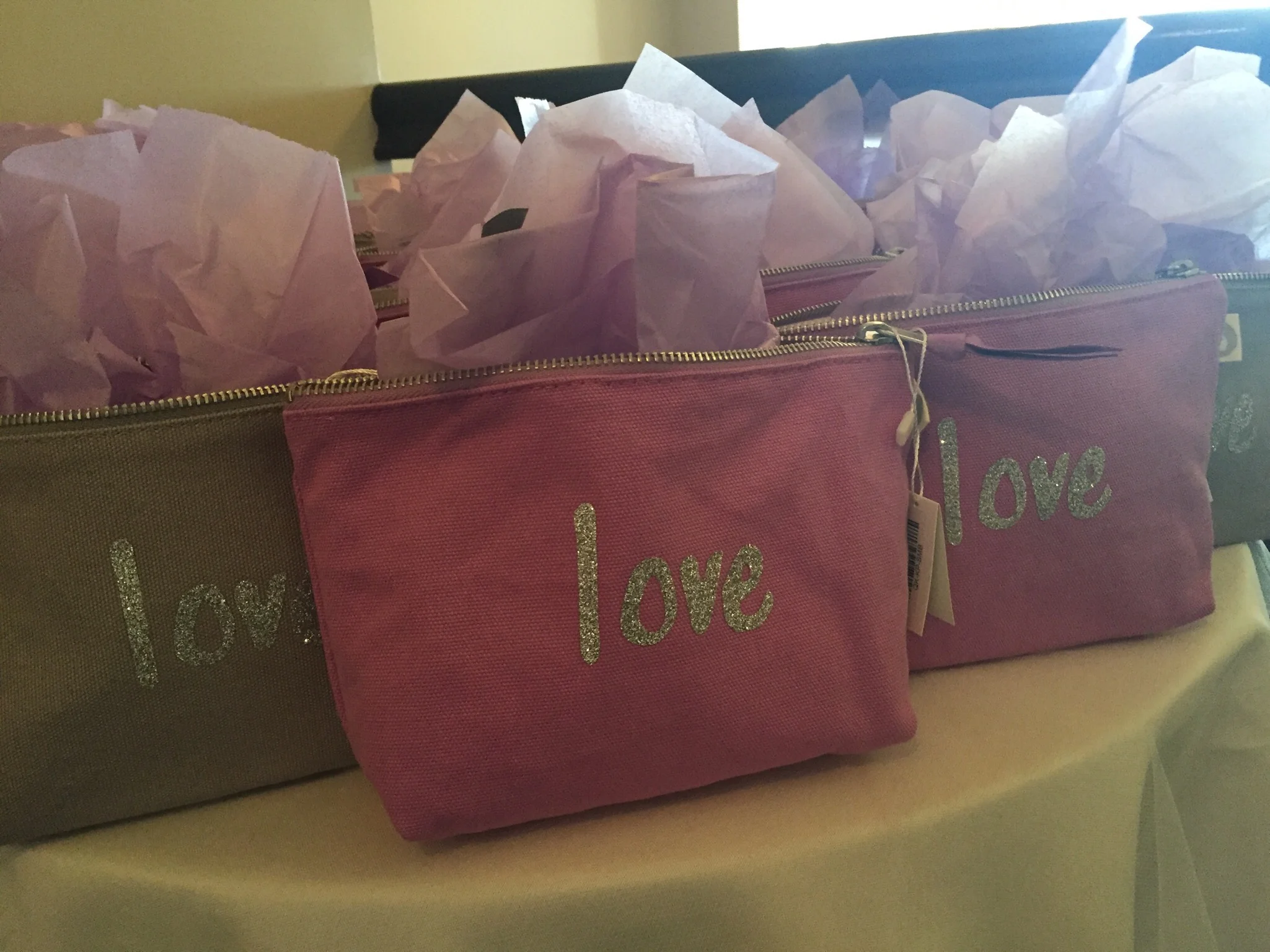 Quilted Koala makeup bag favors