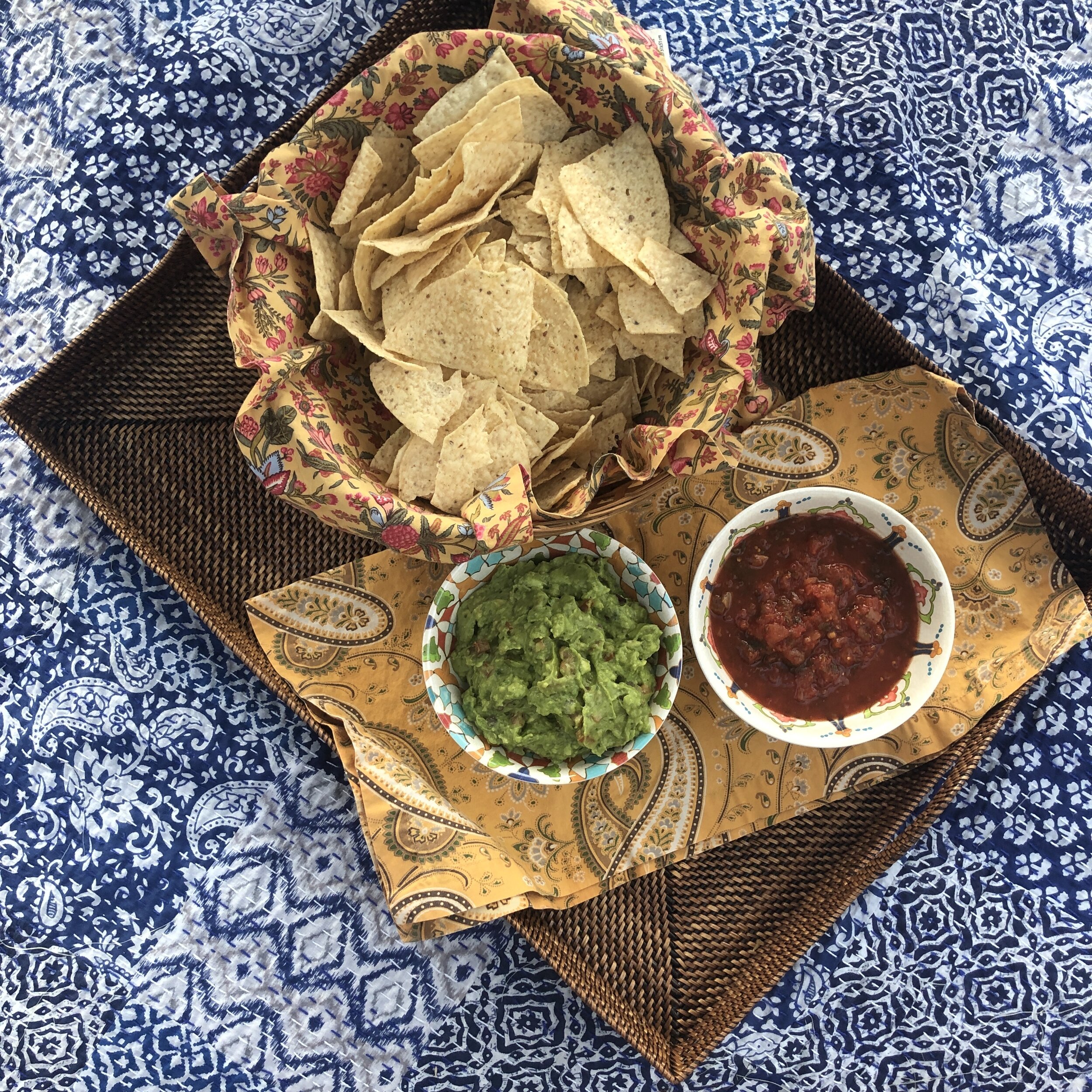 corn chips, salsa, and guacamole - one of my fave gluten free snacks
