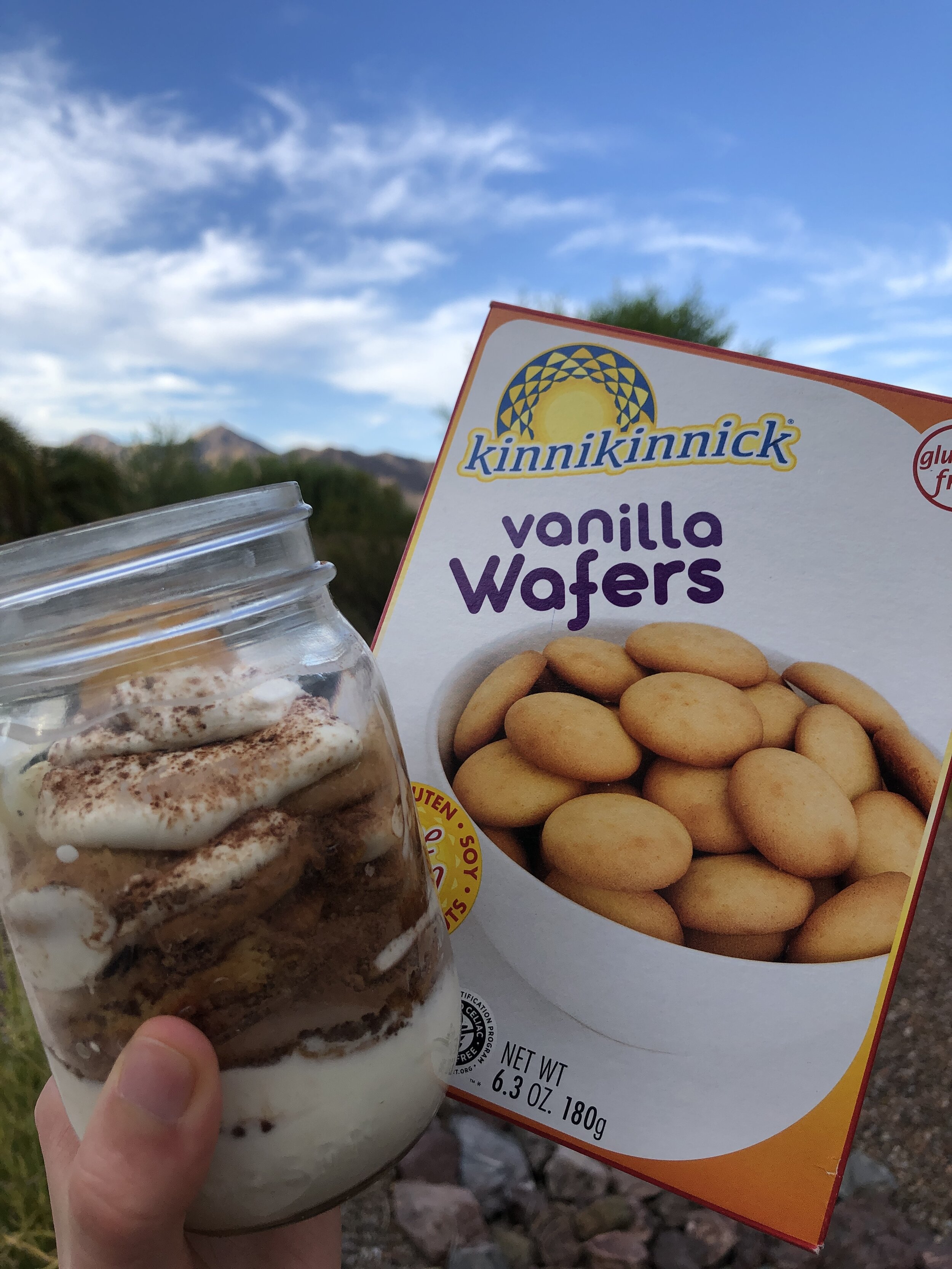 Kinnickinnick gluten free wafers in tiramisu