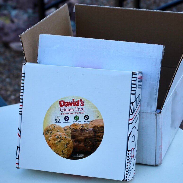 David's Cookies - gluten free cookie and brownie box