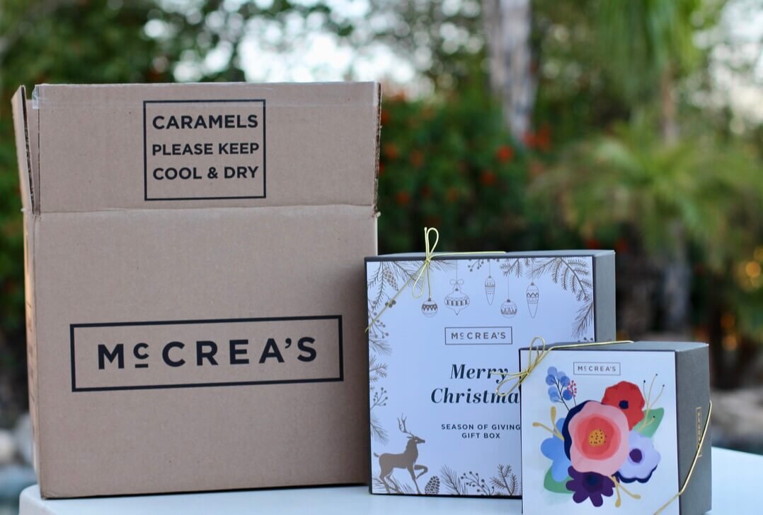 McCrea's Caramels Gift Box packaging