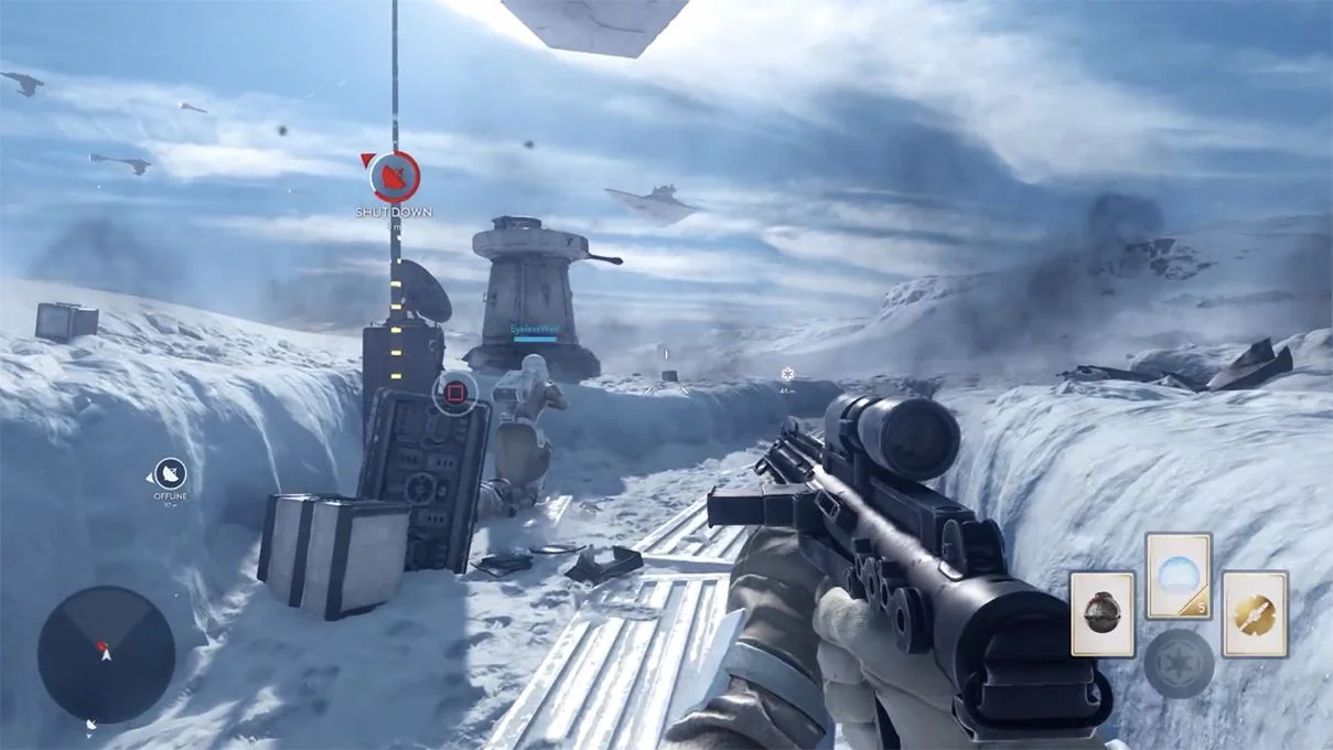 Must...get to that...square button prompt... Photo: http://www.theverge.com/2015/6/17/8797983/star-wars-battlefront-gameplay-e3-2015-ps4