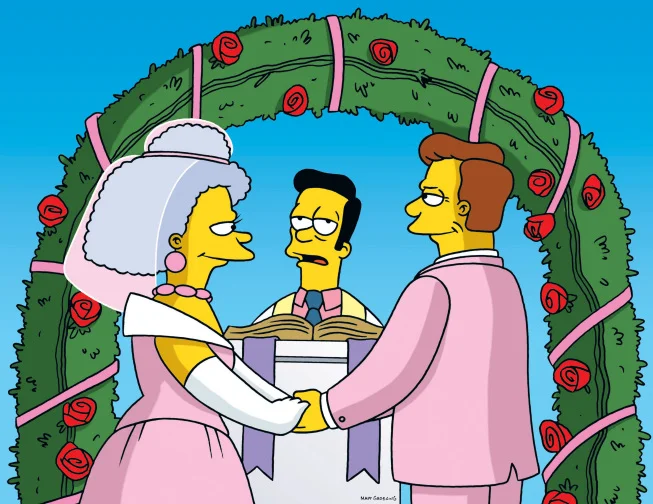 What a (sham) wedding! Photo: simpsons.wikia.com